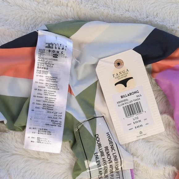 Billabong Slow Roller Tanga Bikini Bottoms New With Tags, Protector - Picture 6 of 7